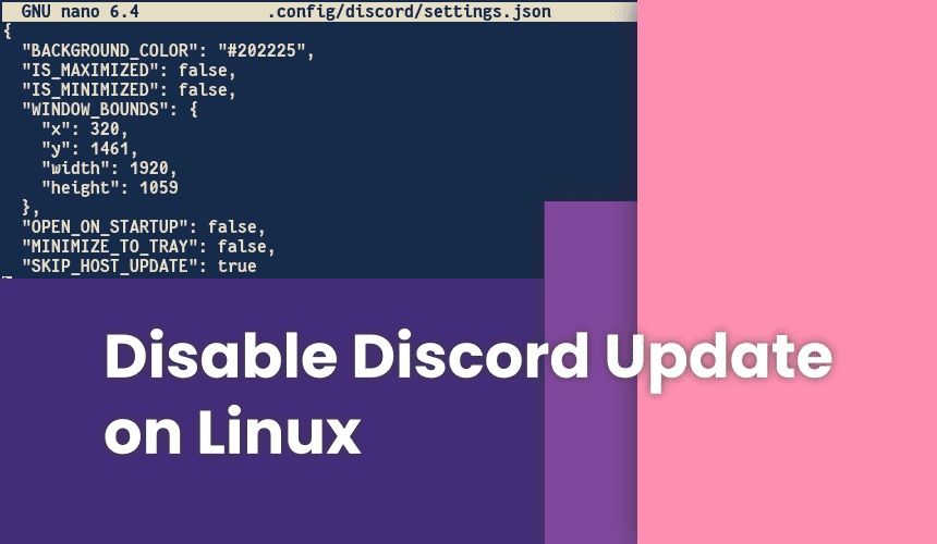 disable discord update on linux