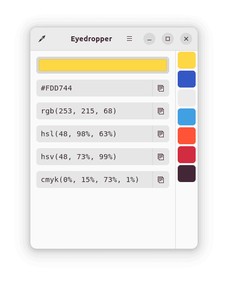 eyedropper color picker main interface