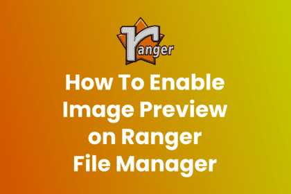 how to enable image preview on ranger file manager