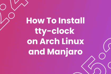 how to install tty-clock on arch linux and manjaro