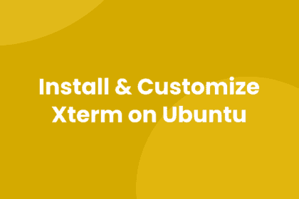 install and customize xterm on ubuntu