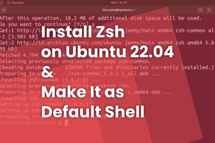 install zsh on ubuntu 22.04 and make It as default shell