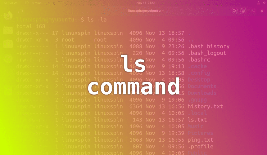 ls command on linux