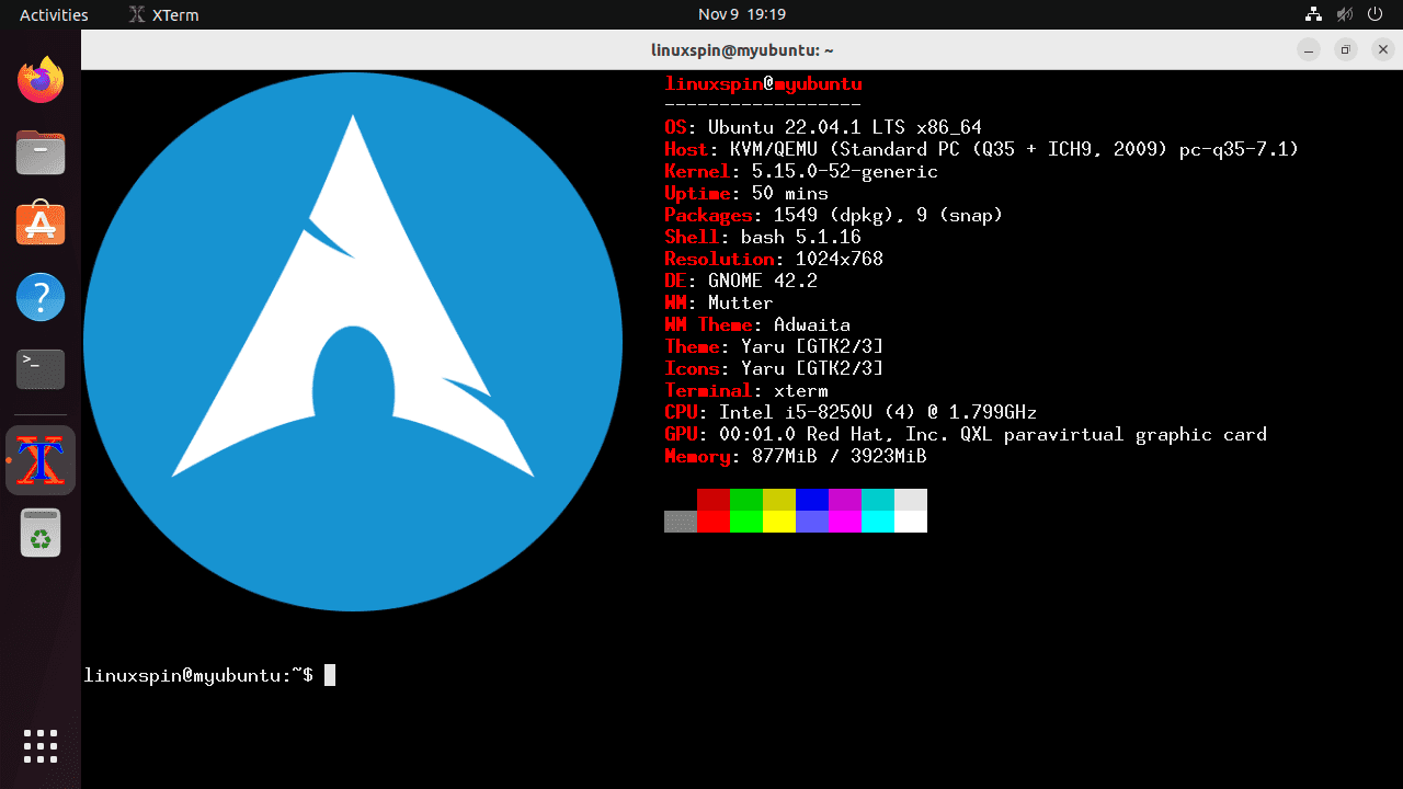neofetch with image logo