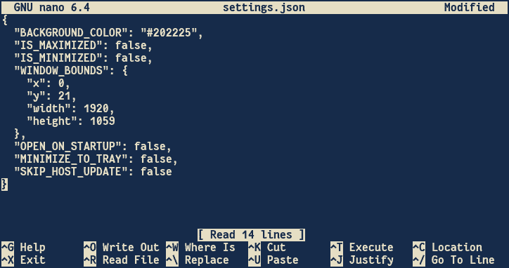 settings.json re-enable update
