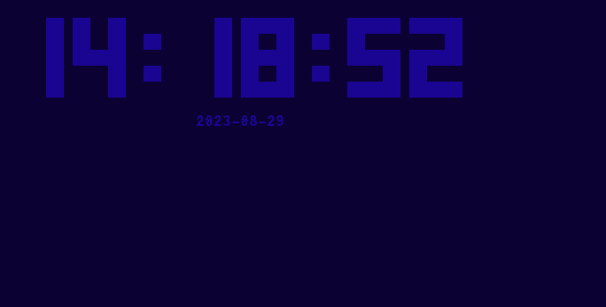 tty-clock with seconds