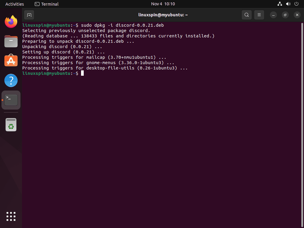 ubuntu finish cli